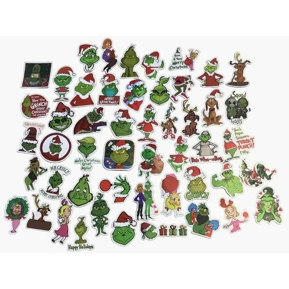 50 The Grinch Who Stole Christmas Stickers Vinyl Dr. Suess Cindy Lou Crafts - Picture 2 of 3